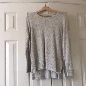 American eagle long sleeve gray waffle shirt small